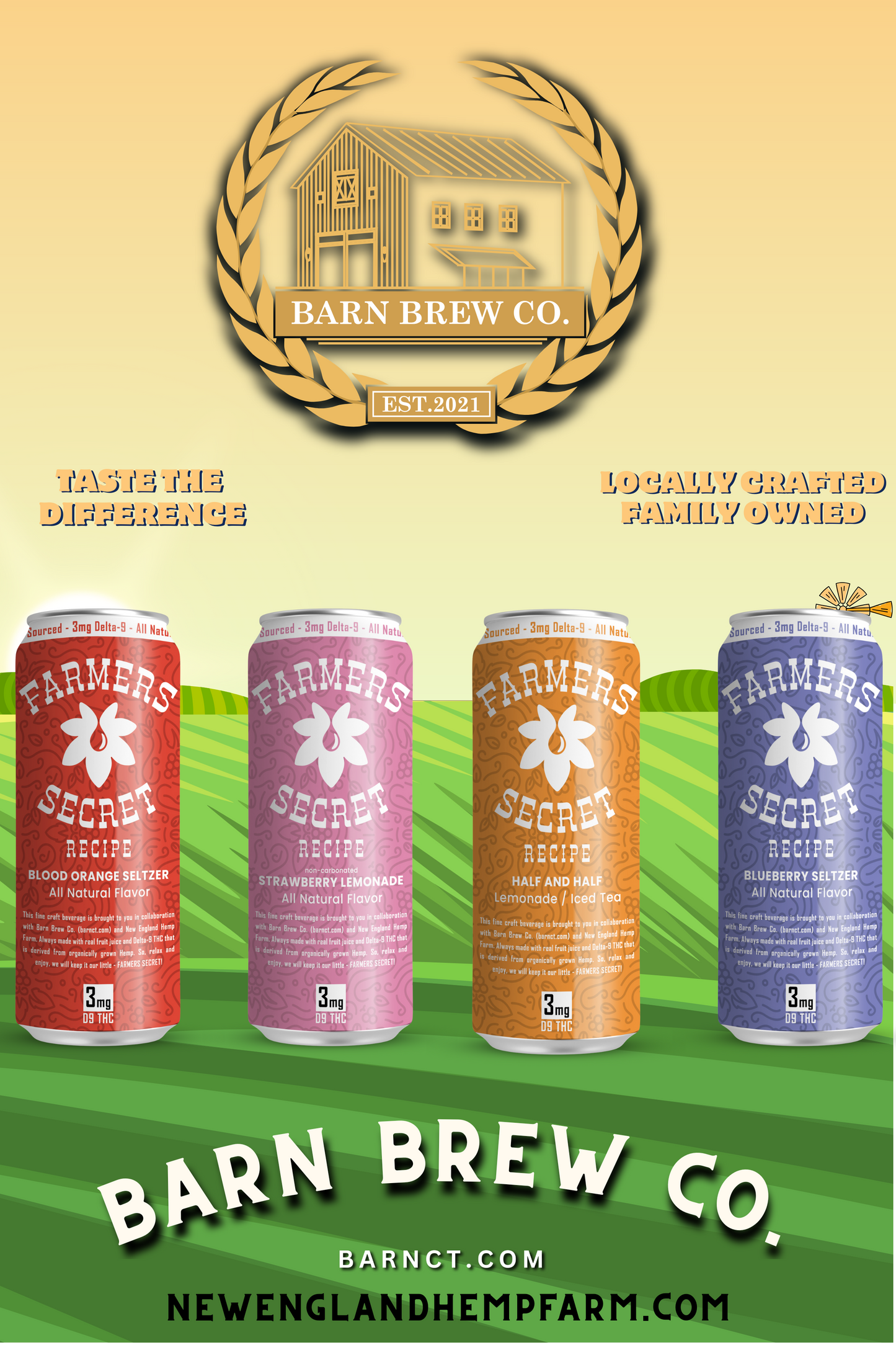 Farmers Secret 3mg Sample Pack - 4ct one of each flavor