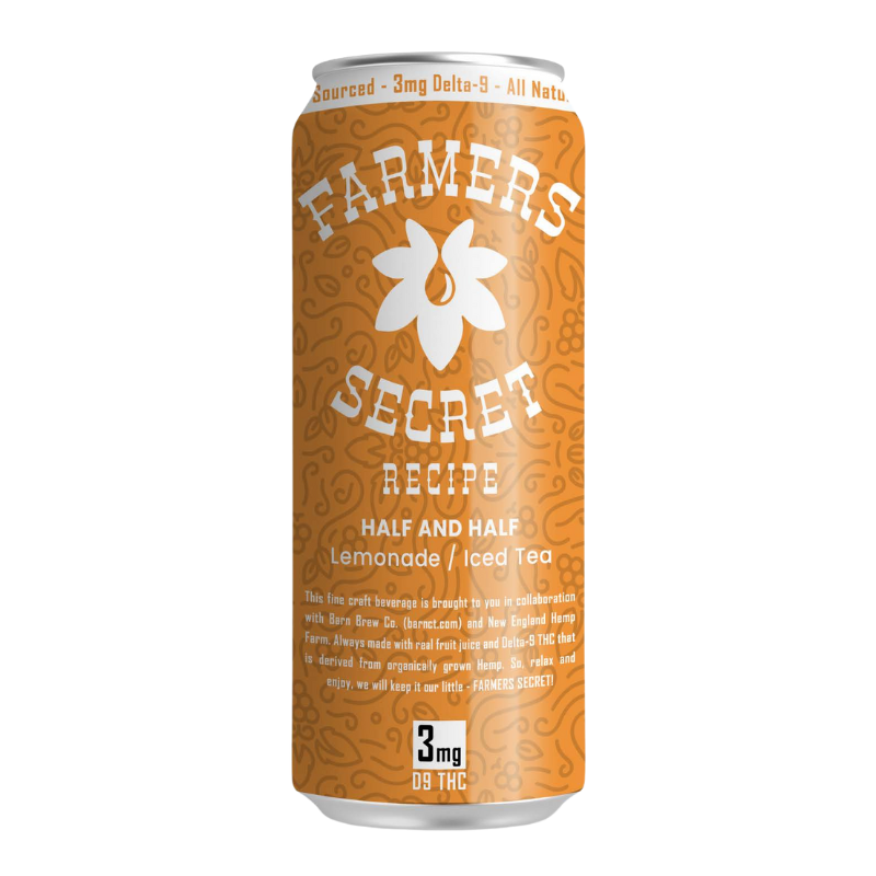 4 pack Farmers Secret Half & Half 3mg D9 THC Drink