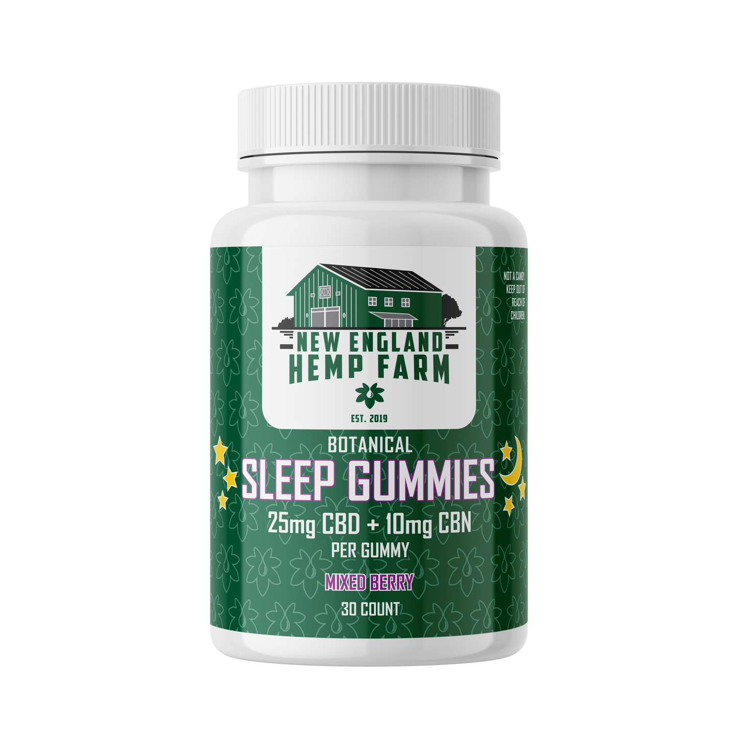 10mg CBN & 25mg Broad Spectrum  CBD Botanical Sleep Gummies (No Melatonin)