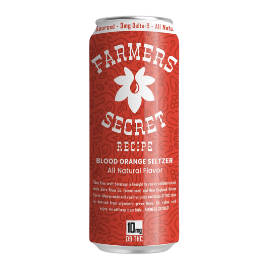 4 pack Farmers Secret Blood Orange 10mg D9 THC Seltzer