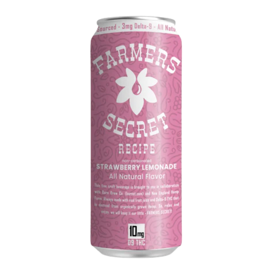 4 Pack Farmers Secret Strawberry Lemonade 10mg D9 THC Drink