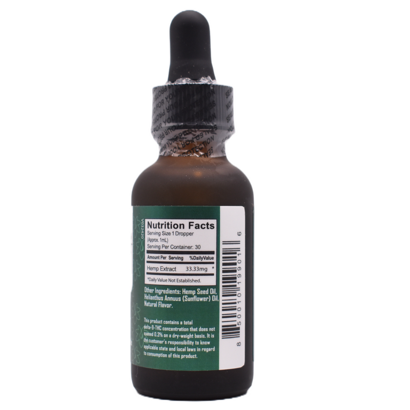 1000mg Full Spectrum CBD Oil - Peppermint (30ml)