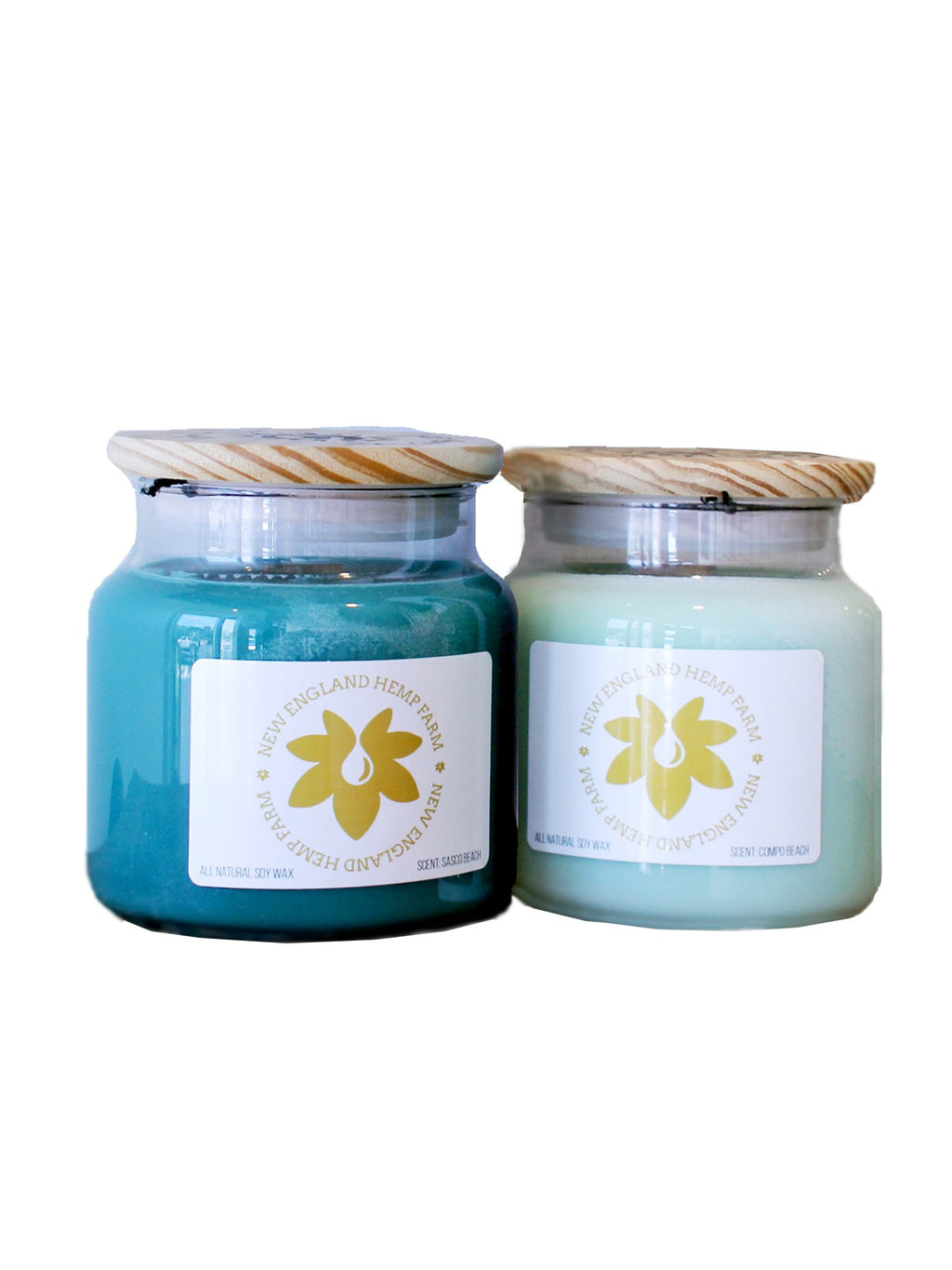 blue flower candles